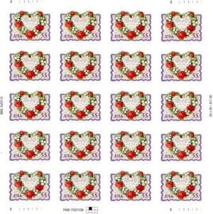 Mint Pane USA 1999 SC3275New Victorian Love 55 ¢ - United States cent Multicolor Pane of 20