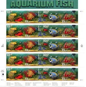 Mint Sheet USA 1999 SC3317-20 Aquarium Fish Issue 1999 33 cent Pane of 20