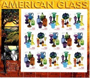 Mint Stamp USA 1999 SC3325-28 American Glass Issue 1999 33 ¢ Pane of 15