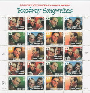 Mint Sheet USA 1999 SC3350SH Songwriters 33 ¢ - United States cent Multicolor Sheet of 20