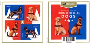 USA 2019 Mint Booklet SC5408b Military Working Dogs 12*FOREVER º - No Face Value Multicolor