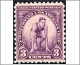 Mint Stamp USA 1932 SC718 Runner at Starting Mark Violet 3 Cent 1932