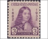 Mint Stamp USA 1932 SC724 William Penn (1644-1718), English real estate entrepreneur Violet 3 Cent 1932