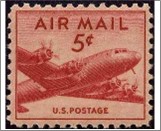 Mint Stamp USA 1947 SCC33 DC-4 Skymaster Carmine 5 Cent 1947