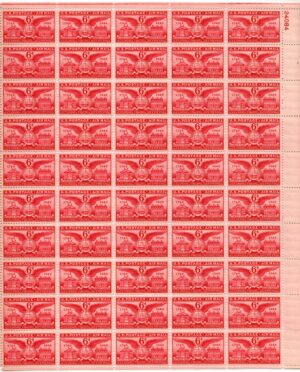 Mint Stamp USA 1949 SCC40SH Home of John Carlyle, Alexandria Seal, Gadsby's Tavern Carmine 6 Cent 1949 Full Sheet