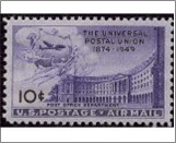 Mint Stamp USA 1949 SCC42 Post Office Department Building Violet 10 Cent 1949