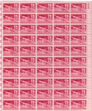 Mint Stamp USA 1949 SCC45SH Wilbur & Orville Wright and their plane Magenta 6 Cent 1949 Full Sheet