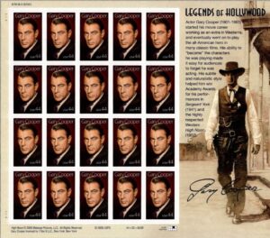 Mint Sheet USA 2009 SCSH4421 Gary Cooper M/S 20*44 ¢ - United States cent Multicolor