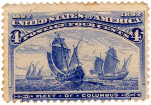 USA 1893 MNH Fleet of Columbus Ultramarine 4 Cent