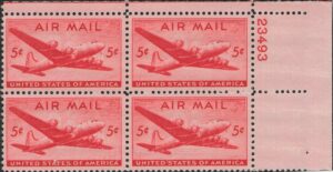 Mint Stamp USA 1946 SCC32 DC-4 Skymaster Carmine 5 Cent 1946**STOCK IMAGE**