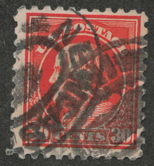 Used Stamp USA 1914 SC439 Benjamin Franklin Red orange 30 Cent 1914