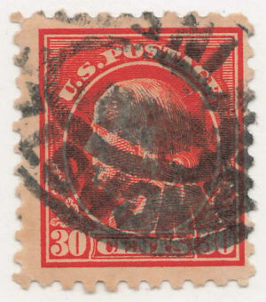 Used Stamp USA 1914 SC439 Benjamin Franklin Red orange 30 Cent 1914