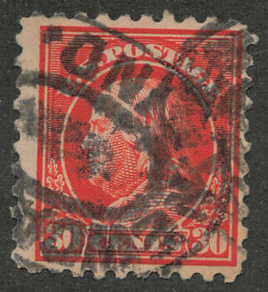 Used Stamp USA 1914 SC439 Benjamin Franklin Red orange 30 Cent 1914