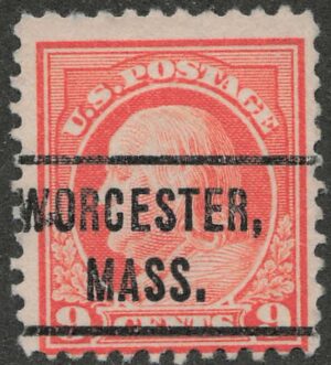 Used Stamp USA 1917 SC509 Benjamin Franklin Salmon red 9 Cent 1917