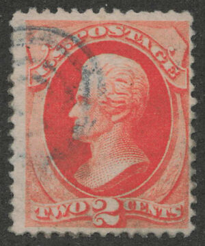 Used Stamp USA 1875 SC178 Andrew Jackson Vermilion 2 Cent 1875