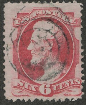 Used Stamp USA 1870 SC148 Abraham Lincoln Carmine 6 Cent 1870
