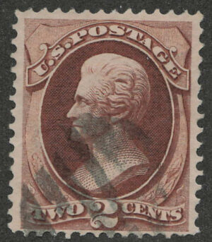 Used Stamp USA 1870 SC146 Andrew Jackson Red Brown 2 Cent 1870