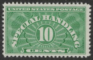 Mint Never Hinged Stamp USA 1925 SCQE1 Special Handling 10 Cents Green