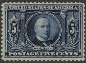 Mint Never Hinged Stamp USA 1904 SC326 William Mc Kinley Dark blue 5 Cent 1904