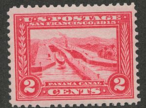 Mint Never Hinged USA 1913 SC398 Panama Canal locks (1914) Carmine 2 Cent 1913
