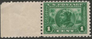Mint Never Hinged USA 1914 SC401 Vasco Núñez de Balboa (1475-1519), Spanish conquistador Green 1 Cent 1914