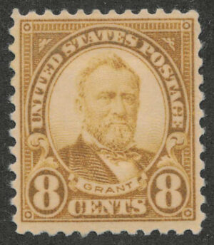 Mint Never Hinged Stamp USA 1923 SC560 Ulysses S Grant Olive 8 Cent 1923