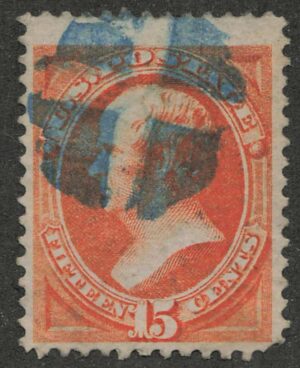 Used Stamp USA 1870 SC152 Daniel Webster Bright orange 15 Cent 1870