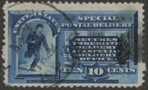 Used Stamp USA 1885 SCE1 Messenger Blue 10 Cent 1885