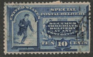 Used Stamp USA 1888 SCE2 Messenger Blue 10 Cent 1888