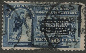 Used Stamp USA 1888 SCE2 Messenger Blue 10 Cent 1888