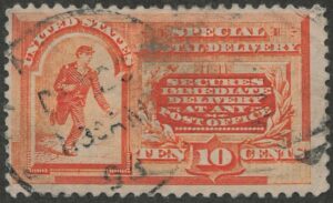 Used Stamp USA 1893 SCE3 Messenger Orange 10 Cent 1893