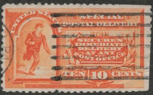 Used Stamp USA 1893 SCE3 Messenger Orange 10 Cent 1893