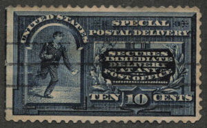 Used Stamp USA 1895 SCE5 Messenger Blue 10 Cent 1895