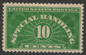 Mint Hinged Stamp USA 1940 SCQE1 Special Handling 10 Cents Green 1940