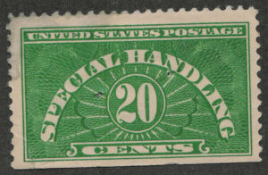 Mint Hinged Stamp USA 1940 SCQE3 Special Handling 20 Cents Green 1940