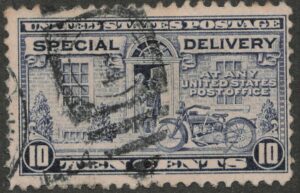 Used Stamp USA 1922 SCE12a Motorcycle Dark ultramarine 10 Cent 1922