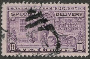 Used Stamp USA 1922 SCE12 Motorcycle Grey violet 10 Cent 1922