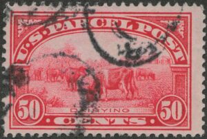 Used Stamp USA 1913 SCQ10 Dairying Carmine rose 50 Cent 1913