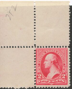 Mint Never Hinged Stamp USA 1895 SC252 George Washington Carmine 2 Cent 1895