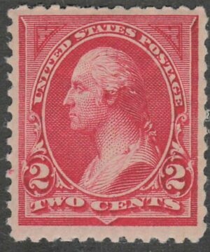 Mint Never Hinged Stamp USA 1894 SC249 George Washington Carmine lake 2 Cent 1894