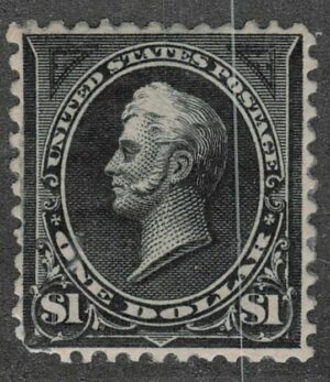 Mint Hinged Stamp USA 1895 SC276 Commodore Oliver Hazard Perry (1785-1819) Black 1 Dollar 1895