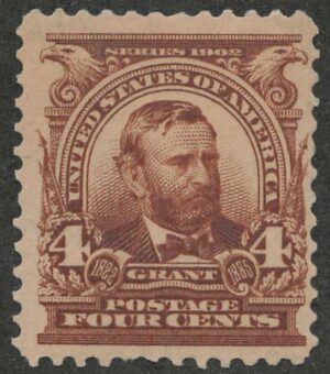 Mint Never Hinged Stamp USA 1903 SC303 Ulysses S Grant Brown 4 Cent 1903