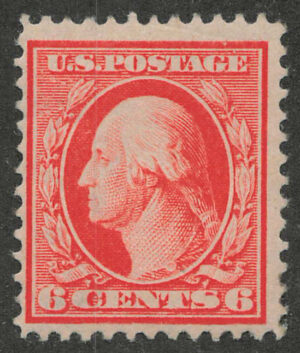 Mint Never Hinged Stamp USA 1908 SC336 George Washington Red orange 6 Cent 1908