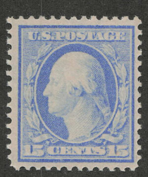 Mint Never Hinged Stamp USA 1909 SC340 George Washington Bright ultramarine 15 Cent 1909
