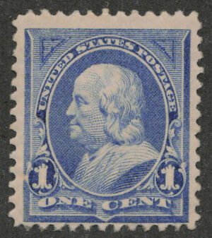 Mint Never Hinged Stamp USA 1894 SC247 Benjamin Franklin Blue 1 Cent 1894