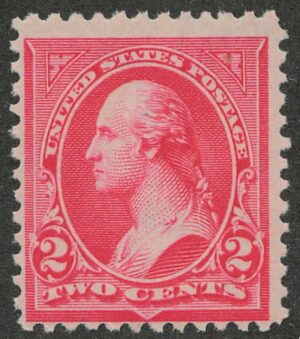 Mint Never Hinged Stamp USA 1895 SC266 George Washington Carmine 2 Cent 1895
