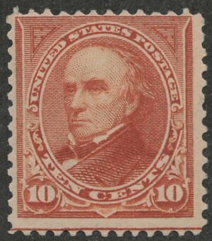 Mint Never Hinged Stamp USA 1898 SC283 Daniel Webster Orange brown 10 Cent 1898