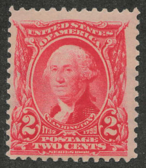 Mint Never Hinged Stamp USA 1903 SC301 George Washington Carmine 2 Cent 1903