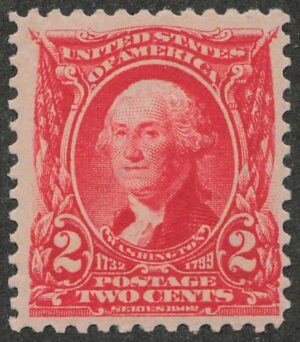 Mint Never Hinged Stamp USA 1903 SC301 George Washington Carmine 2 Cent 1903