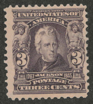 Mint Never Hinged Stamp USA 1903 SC302 Andrew Jackson Bright violet 3 Cent 1903